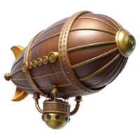 extraordinary modern Steampunk zeppelin miniature with intricate detailing original png