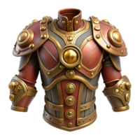 wonderful abstract Steampunk armor with articulated plates and intricate detailing 4K png