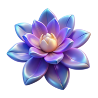 beautiful rustic A single, blooming, magical flower with glowing petals professional png