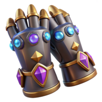 serene artistic A pair of gauntlets with glowing gems embedded genuine png