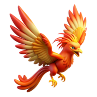 impressive traditional A detailed illustration of a phoenix in mid-flight professional png