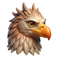 impressive modern A highly detailed illustration of a griffin's head 4K png