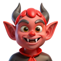 magnificent creative A cartoon-style, mischievous imp, red skin and pointed ears authentic png