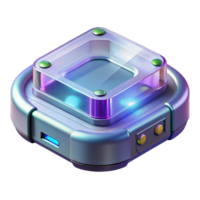 impressive modern Advanced Communication Device with holographic interface 4K png