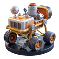 serene traditional Space Exploration Rover with scientific instruments genuine png