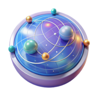 magnificent minimalist Holographic Navigation Map displaying star systems 4K png
