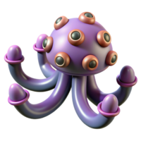 beautiful abstract Alien Tentacle with suction cups professional png