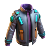 wonderful minimalist Cyberpunk Jacket with integrated technology professional png