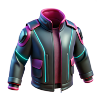 elegant minimalist Cyberpunk Jacket with integrated technology 4K png