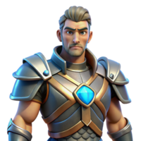 wonderful minimalist A powerful warrior, wearing plate armor authentic png