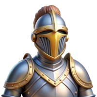 impressive abstract A shining suit of knight armor, with a plumed helmet high quality png