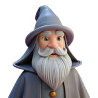 magnificent rustic A wise old wizard, with a long white beard exclusive png