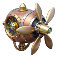 vibrant traditional A steampunk airship propeller, highly detailed exclusive png