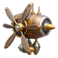 elegant minimalist A steampunk airship propeller, highly detailed 4K png