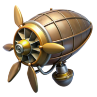 stunning abstract A steampunk airship propeller, highly detailed high resolution png
