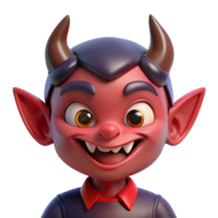 impressive modern A small, mischievous imp, grinning wickedly premium png
