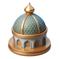 elegant rustic Mosque dome, intricate patterns, high quality png