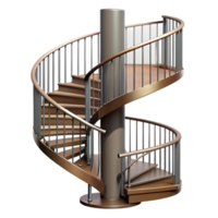 beautiful creative Spiral staircase, wrought iron railing, original png