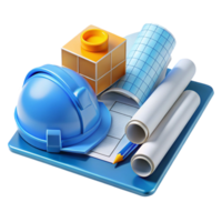 serene contemporary Blueprints, architectural drawings, 4K png