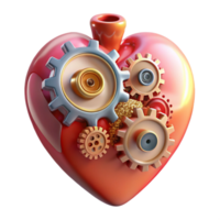 extraordinary rustic An abstract human heart made of gears and cogs original png