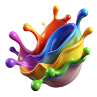 extraordinary traditional A dynamic splash of paint in rainbow colors exclusive png
