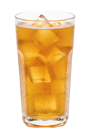 Apple Cider Cooler in a Glass with Ice and Lemon Slice, Isolated Transparent Background, Perfect for Refreshing Drink Menus and Beverage Advertising png