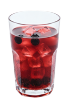 Refreshing Mixed Berry Fizz with Ice Cubes, Transparent background for Beverage Design and Menu Illustration png