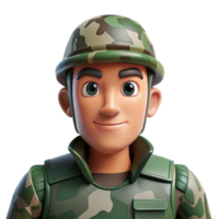 dramatic abstract Determined military soldier in camouflage, premium png