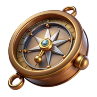 serene creative Steampunk compass with a rotating needle and intricate markings authentic png