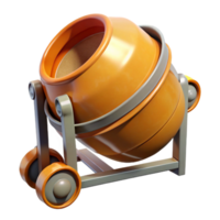elegant abstract Concrete mixer drum, authentic png