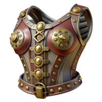 serene classic Steampunk corset with metal buckles and intricate lacework premium png