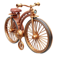 stunning minimalist Steampunk bicycle in miniature form with intricate details original png