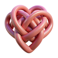 elegant creative A single, stylized heart made of intertwined vines authentic png