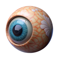 vibrant creative A single, stylized human eye with intricate patterns in the iris high quality png