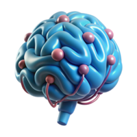 serene minimalist A single, stylized brain with intricate neural pathways original png