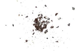 explosion rock particle isolated photo