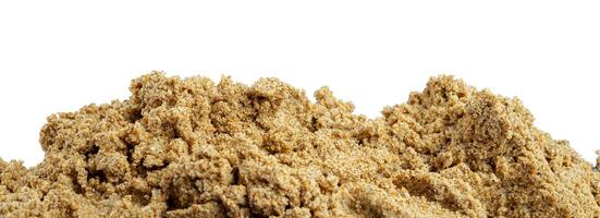 pile of wet beach sand isolated photo