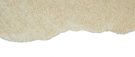 pile of beach sand near ocean waves border photo