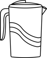 Line Art of a Modern Pitcher with Simplistic Design png
