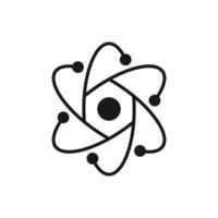 Atom Molecule logo flat style isolated on white background. Atom icon , atom symbols. vector