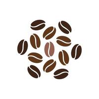 Coffee bean logo. Isolated coffee beans on white background vector