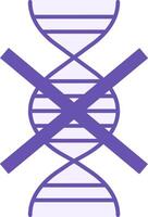 Colored GMO Free Icon. Illustration. Products Without the Use of Genetically Modified Organisms. DNA. Healthy Lifestyle. Nutrition Concept vector