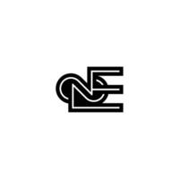 Geometric EN NE Infinity Logo for a Sleek and Structured Look vector