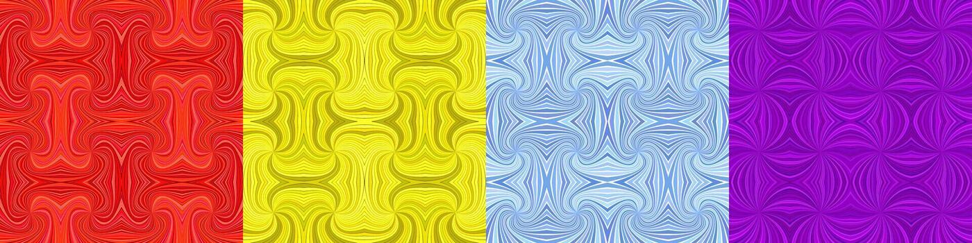 Abstract seamless curved stripe pattern collection vector