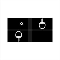 ping pong table Icon .Symbol isolated white background. illustration. color editable. vector