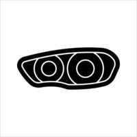 headlights Icon, Symbol isolated white background. illustration. color editable. vector