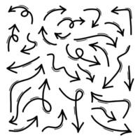 Hand drawn Arrows icons Set. arrow icon with various directions. EPS 10. vector