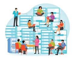 Collaborative Teamwork in a Modern Data Management Environment vector