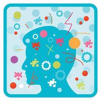 Concept of mental health, thinking process, solving problems, searching solution vector