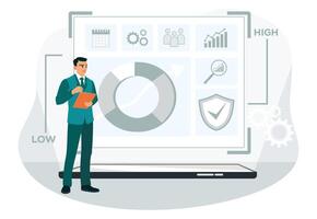 Risk management is the process of identifying, assessing, and mitigating risks future. vector